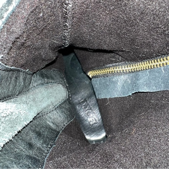 Born Women’s Black Leather Zip Heeled Boots Size 7, 38 D17303 Side Zip, - Picture 9 of 16